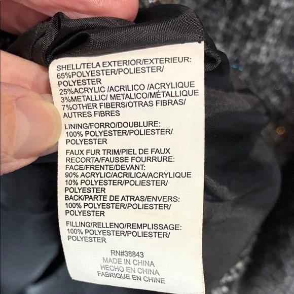 Rothschild Princess Charcoal Plaid Double-Breasted Pea Coat - Picture 13 of 14